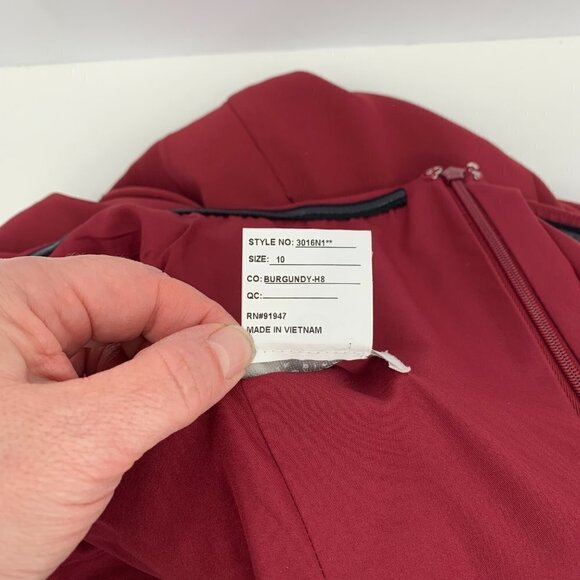 Dessy Collection formal maxi gown dress trumpet burgundy off the shoulder new 10 - Picture 6 of 7